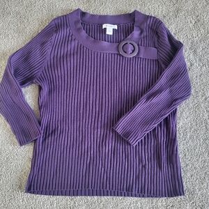 dressbarn Purple Sweater in size Large.
